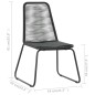 vidaXL Set da Pranzo da Giardino 5 pz in Rattan PVC Nero vidaXL Set da Pranzo da Giardino 5 pz in Rattan PVC Nero