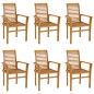 vidaXL Set da Pranzo da Giardino 7 pz in Legno Massello di Teak