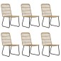 vidaXL Set da Pranzo da Giardino 7 pz in Polyrattan e Vetro vidaXL Set da Pranzo da Giardino 7 pz in Polyrattan e Vetro