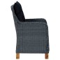 vidaXL Set Pranzo da Giardino 7 pz con Cuscini Polyrattan Grigio Scuro vidaXL Set Pranzo da Giardino 7 pz con Cuscini Polyrattan Grigio Scuro