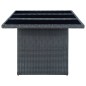 vidaXL Set Pranzo da Giardino 7 pz con Cuscini Polyrattan Grigio Scuro vidaXL Set Pranzo da Giardino 7 pz con Cuscini Polyrattan Grigio Scuro