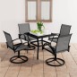 vidaXL Set da Pranzo da Giardino 5 pz in Textilene e Acciaio vidaXL Set da Pranzo da Giardino 5 pz in Textilene e Acciaio