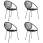 vidaXL Set da Pranzo da Giardino 5 pz in Rattan PVC Nero vidaXL Set da Pranzo da Giardino 5 pz in Rattan PVC Nero