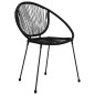 vidaXL Set da Pranzo da Giardino 5 pz in Rattan PVC Nero vidaXL Set da Pranzo da Giardino 5 pz in Rattan PVC Nero