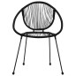 vidaXL Set da Pranzo da Giardino 5 pz in Rattan PVC Nero vidaXL Set da Pranzo da Giardino 5 pz in Rattan PVC Nero