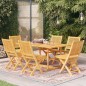 vidaXL Set da Pranzo da Giardino 7 pz in Legno Massello di Teak vidaXL Set da Pranzo da Giardino 7 pz in Legno Massello di Teak