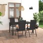 vidaXL Set da Pranzo da Giardino 5 pz Nero e Marrone vidaXL Set da Pranzo da Giardino 5 pz Nero e Marrone