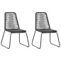 vidaXL Set da Pranzo da Giardino 3 pz in Rattan PVC Nero vidaXL Set da Pranzo da Giardino 3 pz in Rattan PVC Nero