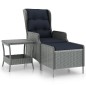vidaXL Set Divani da Giardino 2pz con Cuscini Polyrattan Grigio Chiaro vidaXL Set Divani da Giardino 2pz con Cuscini Polyrattan Grigio Chiaro