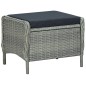vidaXL Set Divani da Giardino 2pz con Cuscini Polyrattan Grigio Chiaro vidaXL Set Divani da Giardino 2pz con Cuscini Polyrattan Grigio Chiaro