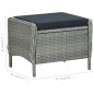 vidaXL Set Divani da Giardino 2pz con Cuscini Polyrattan Grigio Chiaro vidaXL Set Divani da Giardino 2pz con Cuscini Polyrattan Grigio Chiaro