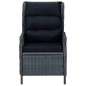 vidaXL Set Pranzo da Giardino 7pz con Cuscini Polyrattan Grigio Scuro vidaXL Set Pranzo da Giardino 7pz con Cuscini Polyrattan Grigio Scuro