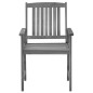 vidaXL Sedie da Giardino con Cuscini 4 pz in Massello di Acacia Grigio vidaXL Sedie da Giardino con Cuscini 4 pz in Massello di Acacia Grigio