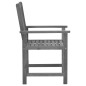 vidaXL Sedie da Giardino con Cuscini 4 pz in Massello di Acacia Grigio vidaXL Sedie da Giardino con Cuscini 4 pz in Massello di Acacia Grigio