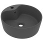 Lavandino con Troppopieno Grigio Scuro Opaco 36x13 cm Ceramica Lavandino con Troppopieno Grigio Scuro Opaco 36x13 cm Ceramica