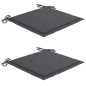 vidaXL Sedie da Pranzo da Giardino con Cuscini 2 pz Massello di Acacia vidaXL Sedie da Pranzo da Giardino con Cuscini 2 pz Massello di Acacia