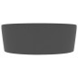 Lavandino con Troppopieno Grigio Scuro Opaco 36x13 cm Ceramica Lavandino con Troppopieno Grigio Scuro Opaco 36x13 cm Ceramica