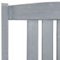 vidaXL Sedie da Giardino con Cuscini 4 pz in Massello di Acacia Grigio vidaXL Sedie da Giardino con Cuscini 4 pz in Massello di Acacia Grigio