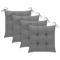 vidaXL Sedie da Giardino con Cuscini 4 pz in Massello di Acacia Grigio vidaXL Sedie da Giardino con Cuscini 4 pz in Massello di Acacia Grigio
