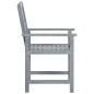 vidaXL Sedie da Giardino con Cuscini 4 pz in Massello di Acacia Grigio vidaXL Sedie da Giardino con Cuscini 4 pz in Massello di Acacia Grigio