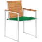 vidaXL Sedie da Giardino 2 pz con Cuscini in Legno Acacia e Acciaio vidaXL Sedie da Giardino 2 pz con Cuscini in Legno Acacia e Acciaio