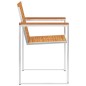 vidaXL Sedie da Giardino 2 pz con Cuscini in Legno Acacia e Acciaio vidaXL Sedie da Giardino 2 pz con Cuscini in Legno Acacia e Acciaio