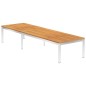 vidaXL Sdraio con Cuscino in Legno Massello di Acacia e Acciaio Inox vidaXL Sdraio con Cuscino in Legno Massello di Acacia e Acciaio Inox