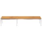 vidaXL Sdraio con Cuscino in Legno Massello di Acacia e Acciaio Inox vidaXL Sdraio con Cuscino in Legno Massello di Acacia e Acciaio Inox