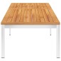 vidaXL Sdraio con Cuscino in Legno Massello di Acacia e Acciaio Inox vidaXL Sdraio con Cuscino in Legno Massello di Acacia e Acciaio Inox