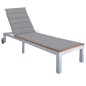 vidaXL Sdraio con Cuscino Legno Massello di Acacia e Acciaio Zincato vidaXL Sdraio con Cuscino Legno Massello di Acacia e Acciaio Zincato