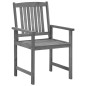 vidaXL Sedie da Giardino con Cuscini 4 pz in Massello di Acacia Grigio vidaXL Sedie da Giardino con Cuscini 4 pz in Massello di Acacia Grigio