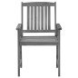 vidaXL Sedie da Giardino con Cuscini 4 pz in Massello di Acacia Grigio vidaXL Sedie da Giardino con Cuscini 4 pz in Massello di Acacia Grigio