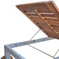 vidaXL Sdraio con Cuscino Legno Massello di Acacia e Acciaio Zincato vidaXL Sdraio con Cuscino Legno Massello di Acacia e Acciaio Zincato