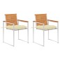 vidaXL Sedie da Giardino 2 pz con Cuscini in Legno Acacia e Acciaio vidaXL Sedie da Giardino 2 pz con Cuscini in Legno Acacia e Acciaio