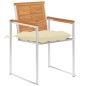 vidaXL Sedie da Giardino 2 pz con Cuscini in Legno Acacia e Acciaio vidaXL Sedie da Giardino 2 pz con Cuscini in Legno Acacia e Acciaio