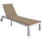 vidaXL Sdraio con Cuscino Legno Massello di Acacia e Acciaio Zincato vidaXL Sdraio con Cuscino Legno Massello di Acacia e Acciaio Zincato