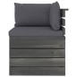 vidaXL Set Divani da Giardino su Pallet 5 pz con Cuscini Massello Pino