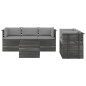 vidaXL Set Divani da Giardino su Pallet 6 pz con Cuscini Massello Pino vidaXL Set Divani da Giardino su Pallet 6 pz con Cuscini Massello Pino