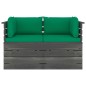 vidaXL Divano da Giardino 2 Posti su Pallet con Cuscini Massello Pino vidaXL Divano da Giardino 2 Posti su Pallet con Cuscini Massello Pino
