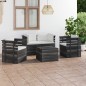 vidaXL Set Divani da Giardino su Pallet 5 pz con Cuscini Massello Pino vidaXL Set Divani da Giardino su Pallet 5 pz con Cuscini Massello Pino