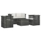 vidaXL Set Divani da Giardino su Pallet 5 pz con Cuscini Massello Pino vidaXL Set Divani da Giardino su Pallet 5 pz con Cuscini Massello Pino