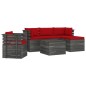 vidaXL Set Divani da Giardino su Pallet 6 pz con Cuscini Massello Pino vidaXL Set Divani da Giardino su Pallet 6 pz con Cuscini Massello Pino