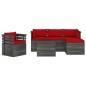 vidaXL Set Divani da Giardino su Pallet 6 pz con Cuscini Massello Pino vidaXL Set Divani da Giardino su Pallet 6 pz con Cuscini Massello Pino