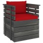 vidaXL Set Divani da Giardino su Pallet 6 pz con Cuscini Massello Pino vidaXL Set Divani da Giardino su Pallet 6 pz con Cuscini Massello Pino