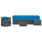 vidaXL Set Divani da Giardino su Pallet 7 pz con Cuscini Massello Pino vidaXL Set Divani da Giardino su Pallet 7 pz con Cuscini Massello Pino
