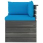 vidaXL Set Divani da Giardino su Pallet 7 pz con Cuscini Massello Pino vidaXL Set Divani da Giardino su Pallet 7 pz con Cuscini Massello Pino