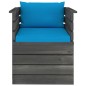 vidaXL Set Divani da Giardino su Pallet 7 pz con Cuscini Massello Pino vidaXL Set Divani da Giardino su Pallet 7 pz con Cuscini Massello Pino