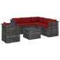 vidaXL Set Divani da Giardino su Pallet 7 pz con Cuscini Massello Pino vidaXL Set Divani da Giardino su Pallet 7 pz con Cuscini Massello Pino