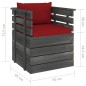 vidaXL Set Divani da Giardino su Pallet 7 pz con Cuscini Massello Pino vidaXL Set Divani da Giardino su Pallet 7 pz con Cuscini Massello Pino
