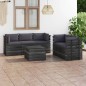 vidaXL Set Divani da Giardino su Pallet 6 pz con Cuscini Massello Pino vidaXL Set Divani da Giardino su Pallet 6 pz con Cuscini Massello Pino
